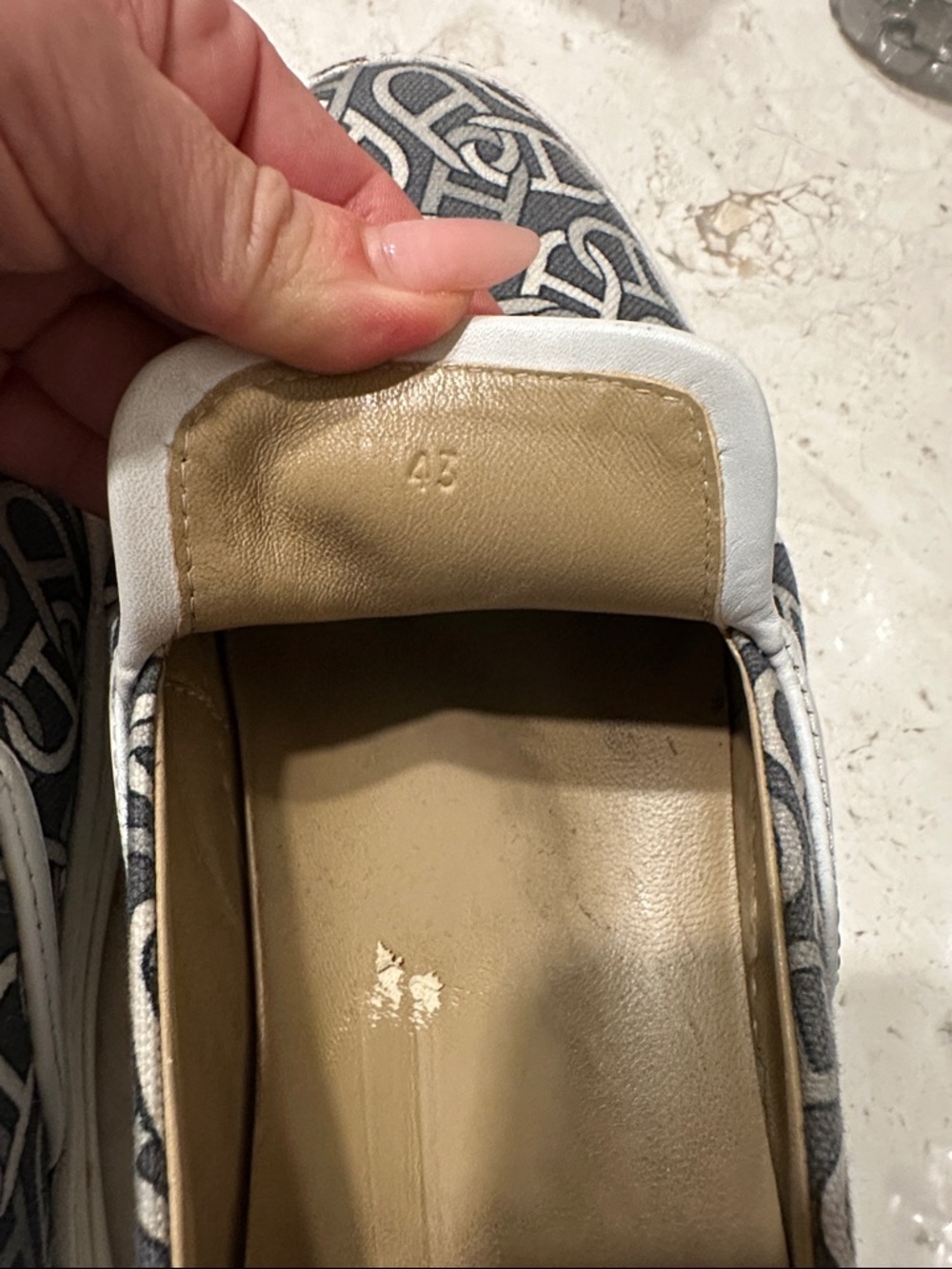 Hermès Chaîne d'Ancre canvas slip-on trainers - Picture 6 of 11